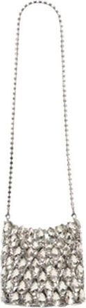 Self Portrait Self-Portrait Crystal-Embellished Synthetic Crossbody Bag Silver
