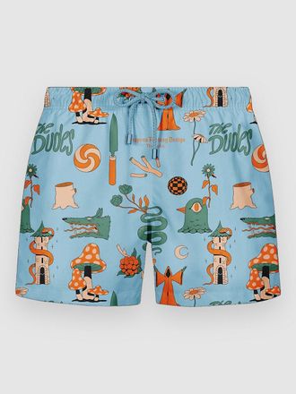 THE DUDES European Fantasy Blue Boardshorts patroon