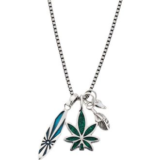 Jan Leslie Sterling Silver Surf Charm Necklace at Nordstrom