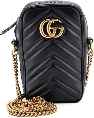 Gucci Borsa a tracolla GG Marmont mini - Nero