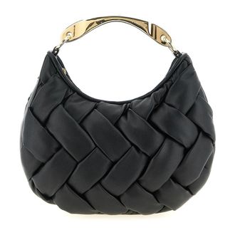 Twinset Handbags, female, Black, Size: ONE SIZE Padded Nappa-effect Handbag