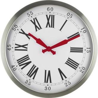 Eurotime Eurotime 56860-07 Reloj De Pared Radiocontrolado Plateado 40 Cm