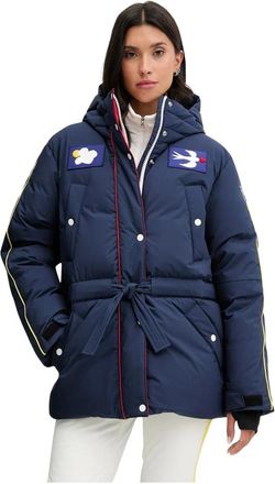 Rossignol JCC Patch-Embellished Down Jacket - Dames - Ski Jassen - Blauw - L - Fitness