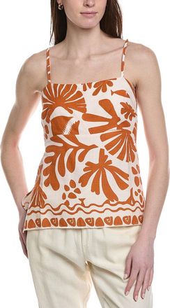 Lost + Wander Tropical Dream Linen-Blend Top