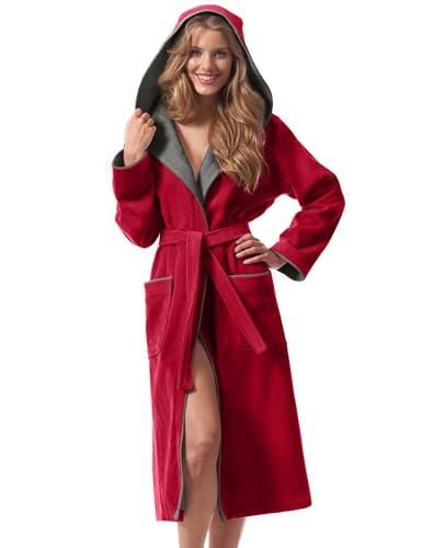 Peignoir Femme Polaire épais - Chaud Et Confortable, Manches Longues - Taille M à XXL - Pour Hiver, Bain, Sommeil