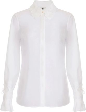 Elisabetta Franchi Dames, Blouses & Shirts, Wit, Maat: XL