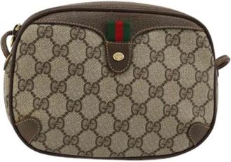 Gucci Pre-owned Vintage Cross Body Bag - unisex - Vintage Schoudertas - Bruin - ONE Size - Leer - Vintage