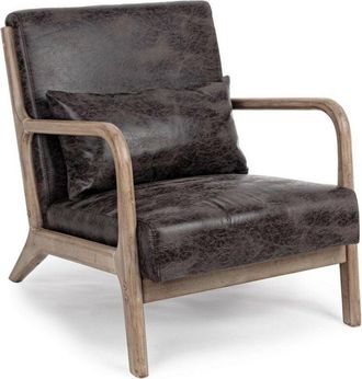 Hellin Hellin - Sill&oacute;n De Piel Sint&eacute;tica Con Coj&iacute;n De Estilo Vintage