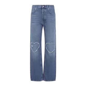 Moschino Straight Jeans, female, Blue, Size: 2XS Straight Jeans