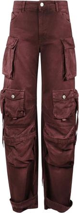 The Attico Lange Broek Fern Stijlvol Design - Dames - Loose Fit Jeans - Bruin - W26 - Katoen - Jeans