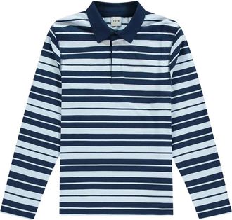 Arte Gestreept Poloshirt - Heren - Polos - Blauw - S - Katoen - Tops