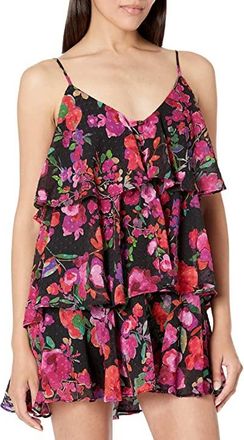 Line & Dot Mika Mini Dress Womens Clothing Black : SM, Polyester