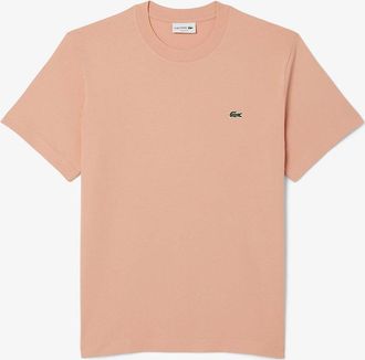 Lacoste Mens Cotton-T-Shirt - Orange - Size: 38