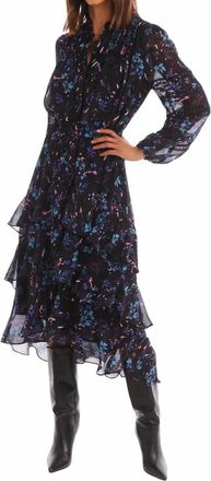Allison New York Ella Midi Skirt In Black Floral