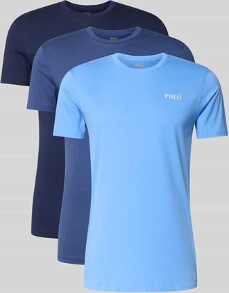 Ralph Lauren Regular Fit Pyjama-Oberteil aus reiner Baumwolle Modell CREW-SLEEP-TOP in Hellblau, Gr&ouml;&szlig;e XXL