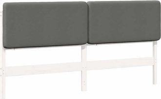 vidaXL Cabecero Tapizado Y Gris Claro 180 Cm Madera De Pino Macizo Vidaxl