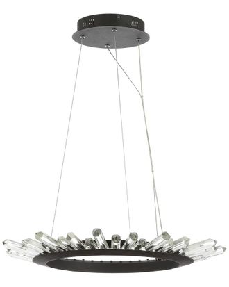 Jonathan Y Designs Designs Elsa 24in Adjustable Integrated LED Modern Crystal Pendant