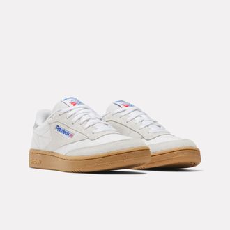 Reebok Classic Sneaker REEBOK CLASSIC CLUB C 85, Damen, Gr. 36,5, ftwrwei&szlig;, barelygrau, gum, Leder, Synthetik, Textil, Schuhe Sneaker