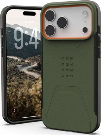 Urban Armor Gear Civilian Funda Para Tel&eacute;fono M&oacute;vil 17.5 Cm (6.9) Oliva, Naranja