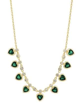 Savvy Cie Jewels 14K Plated Cz Dangle Necklace