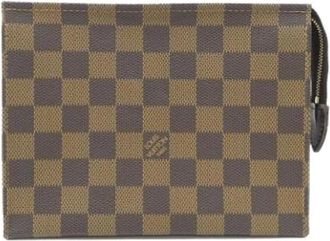 Louis Vuitton Pre-owned Clutches, female, Brown, Size: ONE SIZE Pre-owned Vintage Canvas Pouch