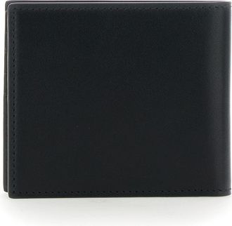 Amiri Mens Bi-Fold Wallet With Logo Lettering Black Bovine