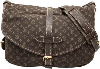 Louis Vuitton Pre-owned Mini Lin Saumur - Dames - Vintage Schoudertas - Bruin - ONE Size - Leer - Vintage