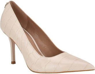 Guess Prindy Croc Embossed Pump in Ivory at Nordstrom, Size 5.5