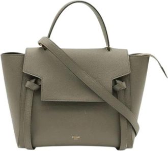 Celine Pre-owned Belt Bag Micro Leather 2way Bag - Dames - Vintage Handtas - Grijs - ONE Size - Leer - Vintage