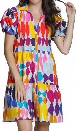 Entro Womens Flounce Shirt Dress In Yellow/pink