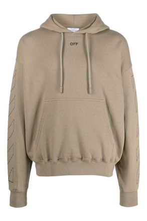 Off-white OFF STITCH SKATE HOODIE Size: M, colour: BEIGE