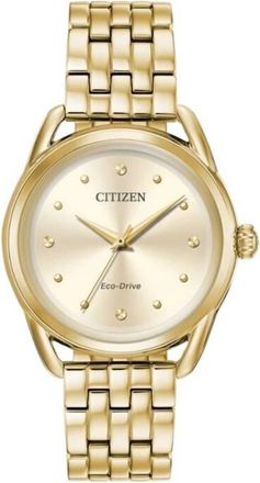 Citizen Classic Eco-Drive Champagne Dial Ladies Watch FE7098-53P