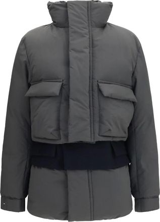 sacai Giacca Doppia Imbottita con Chiusura a Zip - - Jackets - Donna - Grigio - L