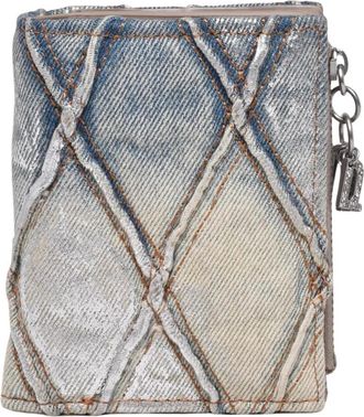 Diesel Accessoires, Dames, Blauw, ONE Size, Denim, Denim Portemonnee 9x 11