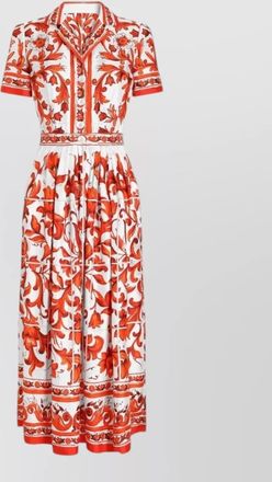 Dolce & Gabbana silk majolica print midi dress