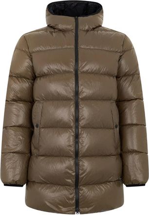 Herno Gewatteerde jas met capuchon - Heren - Winterjassen - Bruin - L - Jassen