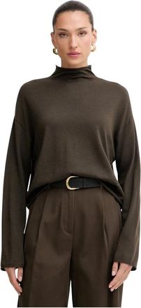 Marc O'Polo Long Sleeve Tops - Dames - Coltruien - Bruin - S - Truien & Vesten