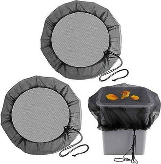 OEM Juego De 2 Redes Protectoras Para Dep&oacute;sitos De Recogida De Agua De Lluvia, 95 Cm, Con Cord&oacute;n Ajustable, A Prueba De Polvo, Para Proteger Contra Hojas,