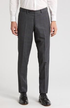 Ted Baker Jefferson Slim Fit Flat Front Wool Dress Pants in Grey at Nordstrom Rack, Size 30