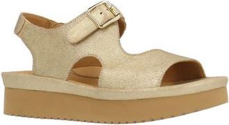 L'Amour Des Pieds Azenor Ankle Strap Sandal in Gold at Nordstrom, Size 9.5