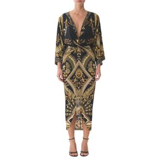 Camilla Vestido largo con abertura frontal y nudo - Taurus Rising - Dresses - Mujer - Multicolor - S
