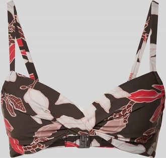 Barts Bikini-Oberteil mit Knotendetail Modell Camolo Underwire in Mittelbraun, Gr&ouml;&szlig;e 36AB