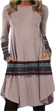 Generic Long Denim Dresses for Women UK | Black Denim Dresses for Women UK Loose Fit Shirt Dresses Deep V Neck Shift Dresses Long Sleeve Ladies Holiday Clothe