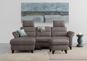 Sit&more Ecksofa »Mellum L-Form« Federkern, wahlweise mit Bettfunktion, Bettkasten und Armteilfunktion