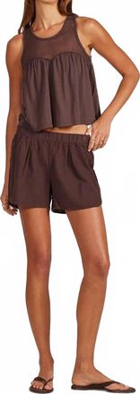 bobi Pleated Shorts In Umber