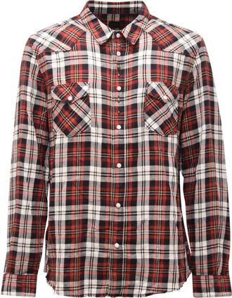 Officina36 Casual Shirts, male, Red, 2XL, Red Colin Shirt with Snap Buttons