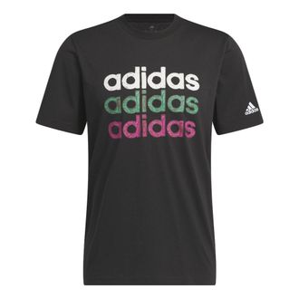 adidas Multilinear Sportswear Graphic Short Sleeve T-Shirt Black HS2523