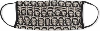 Ferragamo Unisex Face Mask With Pockets In Black-Beige