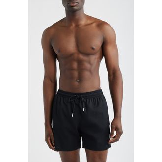 Chubbies The Secret Agent 5.5-Inch Swim Trunks in Black - Solid at Nordstrom, Size Xx-Large