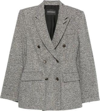 Emporio Armani Blazer de Tweed - Jackets - Mujer - Gris - XS